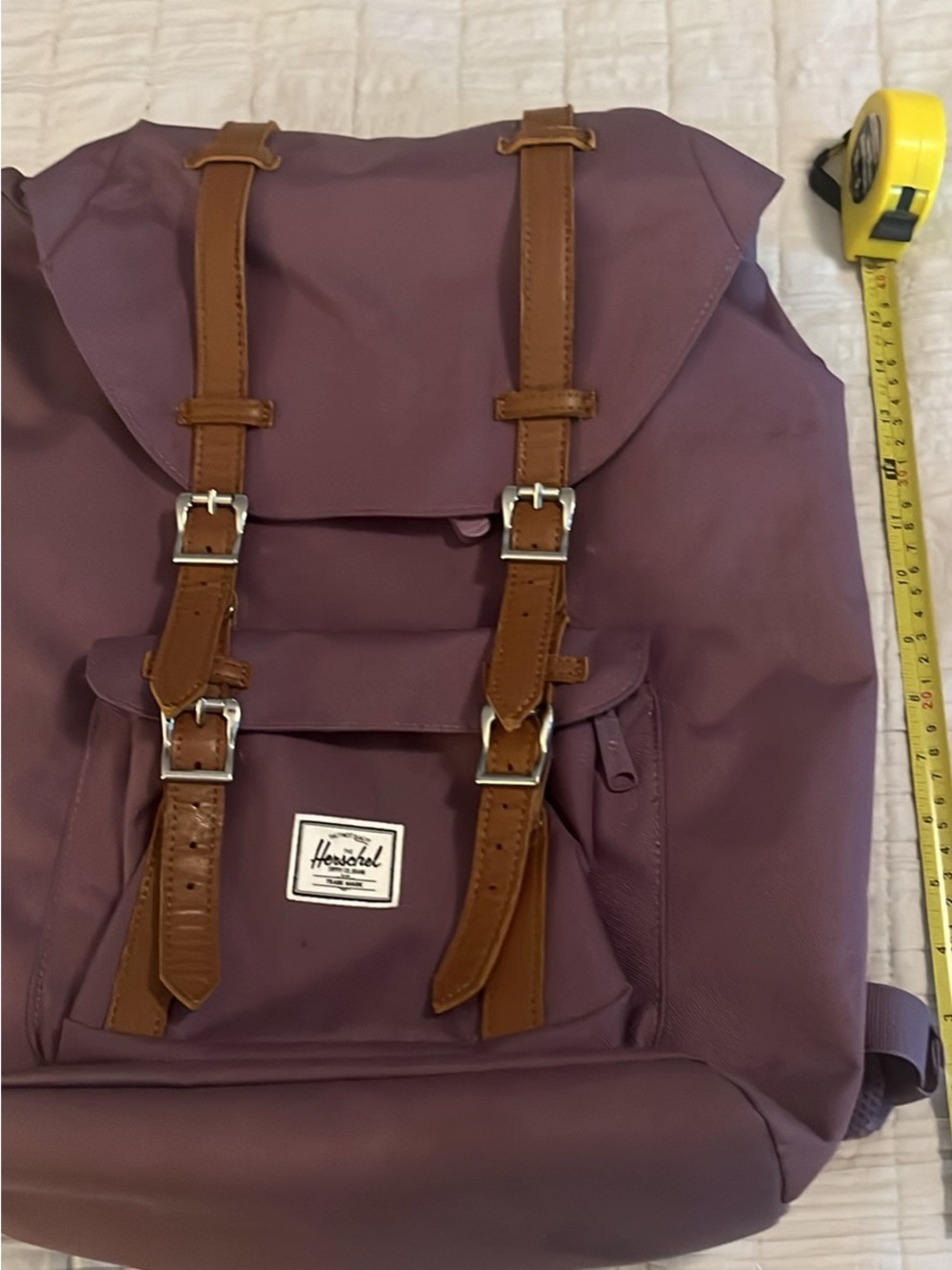 Herschel Supply Company Plum Backpack with Brown Straps